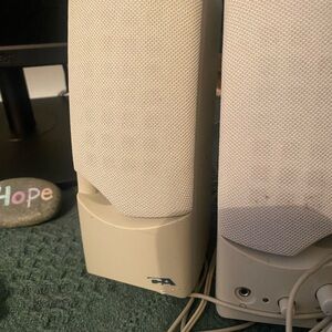 White Computer Speakers